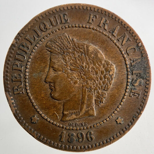 1896 France 5 Centimes Coin | Very High Grade