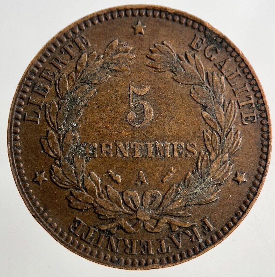 1896 France 5 Centimes Coin | Very High Grade