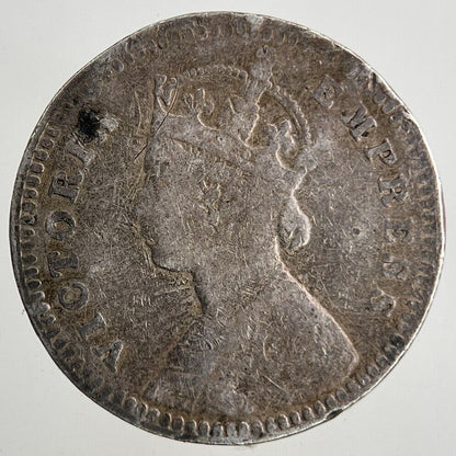 1896 India 2 Annas Silver Coin | Collectable Grade