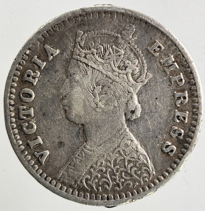 1896 India 2 Annas Silver Coin | Fine Collectable Grade