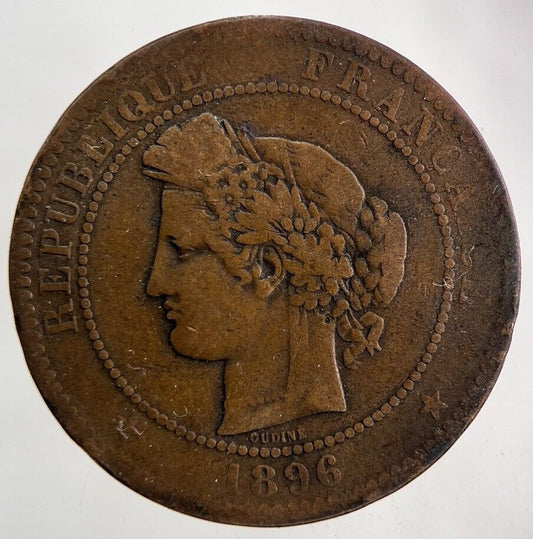 1896 France 10 Centimes Coin | Collectable Grade
