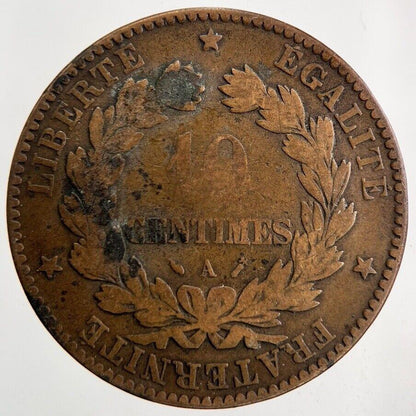 1896 France 10 Centimes Coin | Collectable Grade