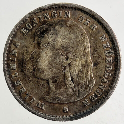 1896 Netherlands 10 Cents Silver Coin | Fine Collectable Grade