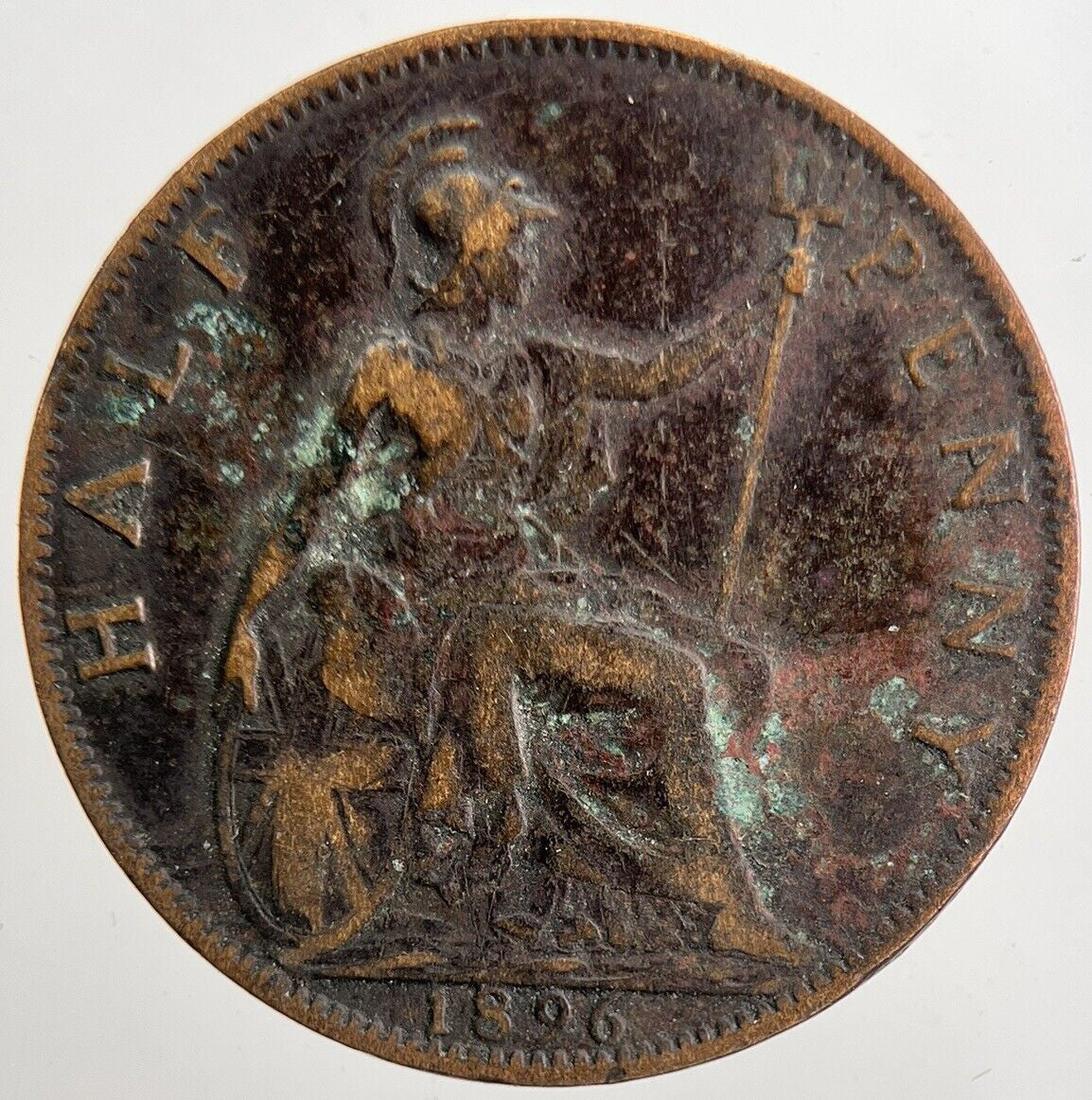 1896 Victoria Half-Penny Coin | Fine Collectable Grade | a5665