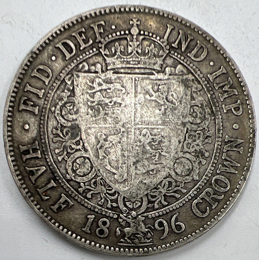 1896 Victoria Half Crown | British Silver Coin | Collectable Grade | a149
