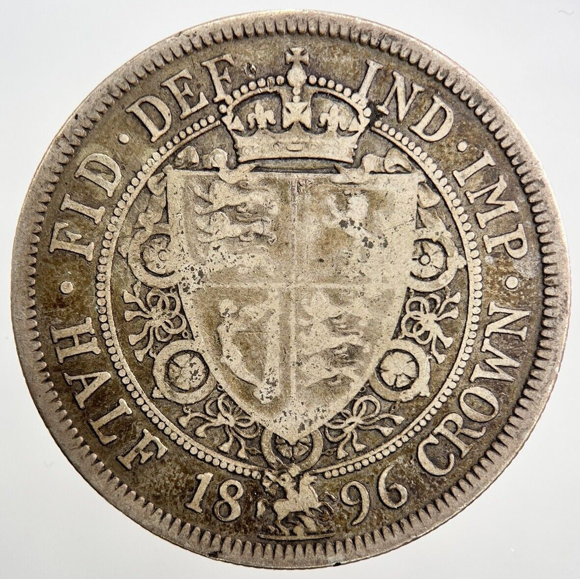 1896 Victoria Half-Crown | British Silver Coin | Collectable Grade | a785