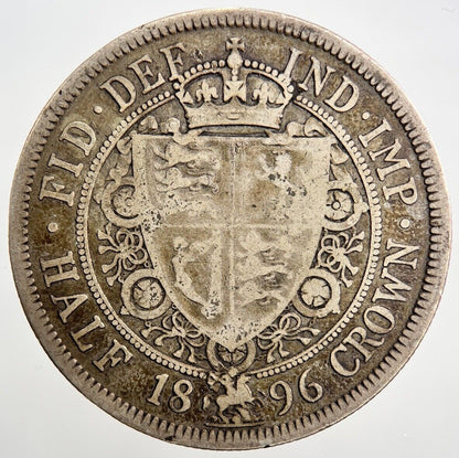 1896 Victoria Half-Crown | British Silver Coin | Collectable Grade | a785