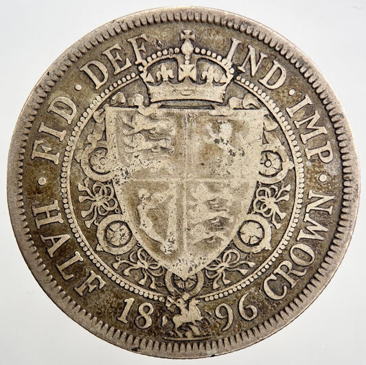 1896 Victoria Half-Crown | British Silver Coin | Collectable Grade | a785
