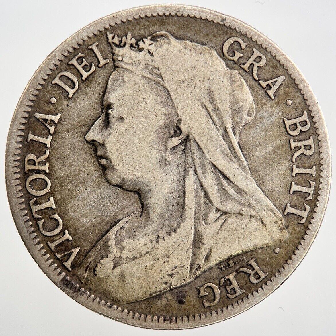 1896 Victoria Half-Crown | British Silver Coin | Collectable Grade | a785