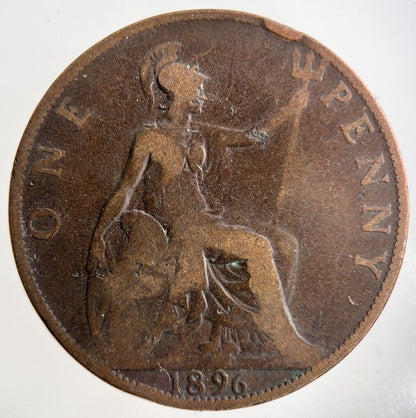 1896 Victoria One Penny Coin | Collectable Grade