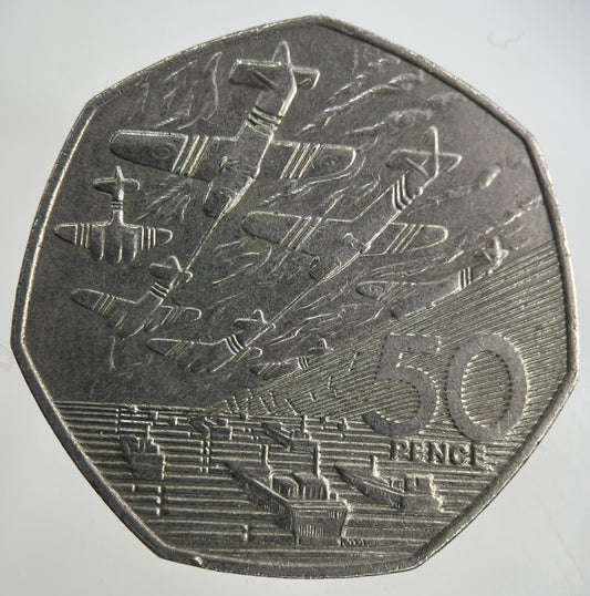 1994 Elizabeth II 2nd D-Day 50p Fifty-Pence Coin | Very High Grade