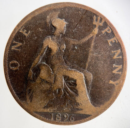 1896 Victoria One Penny Coin | Collectable Grade