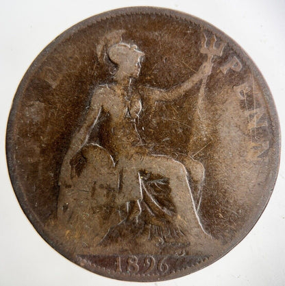 1896 Victoria One Penny Coin | Collectable Grade