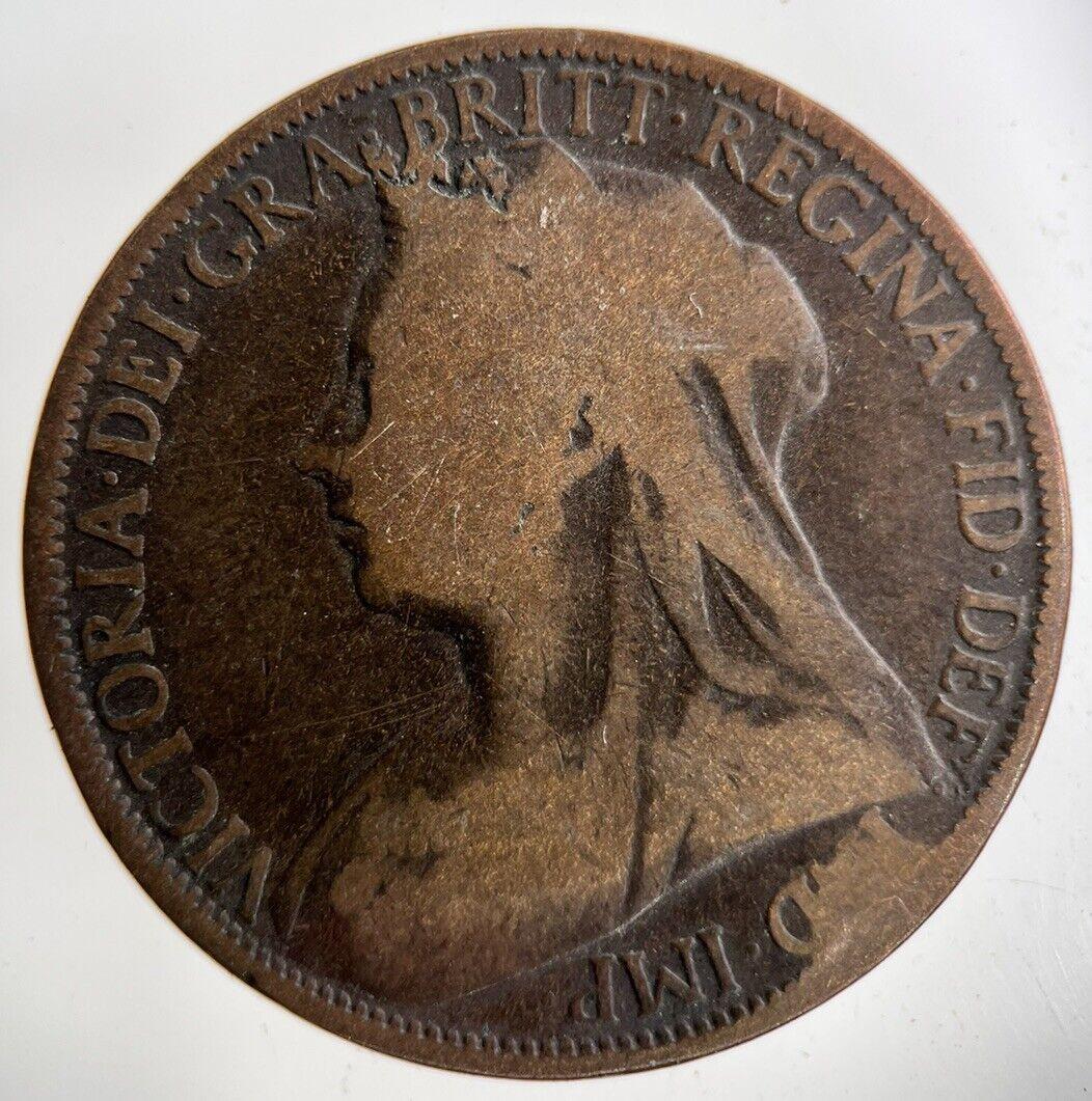 1896 Victoria One Penny Coin | Collectable Grade