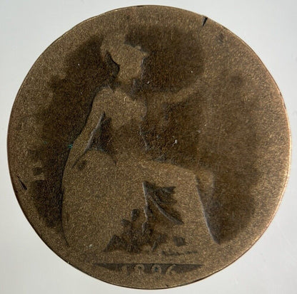 1896 Victoria Half-Penny Coin | Fair Grade