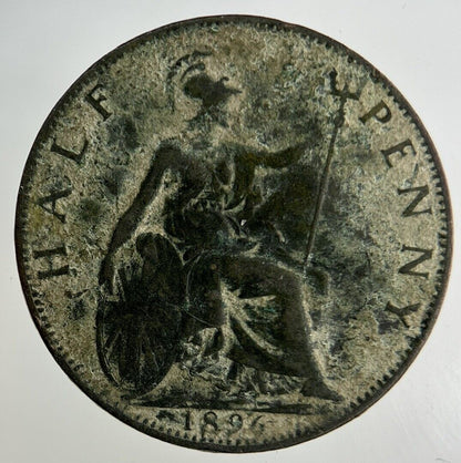 1896 Victoria Half-Penny Coin | Fine Collectable Grade