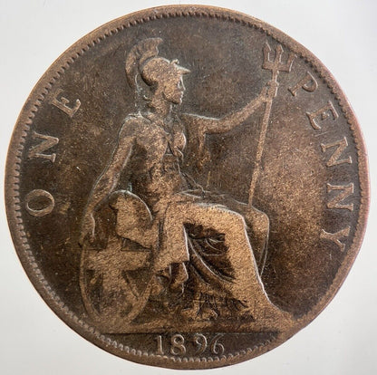 1896 Victoria Penny Coin | Fair Grade | a8026