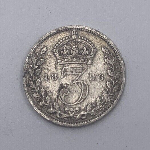 1896 Victoria Threepence | British Silver Coin | Collectable Grade | a059