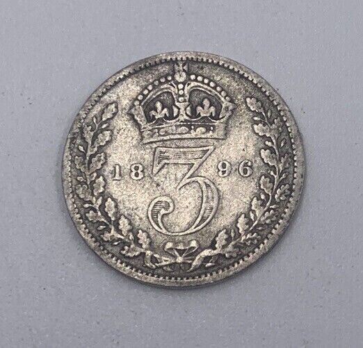 1896 Victoria Threepence | British Silver Coin | Collectable Grade | a062
