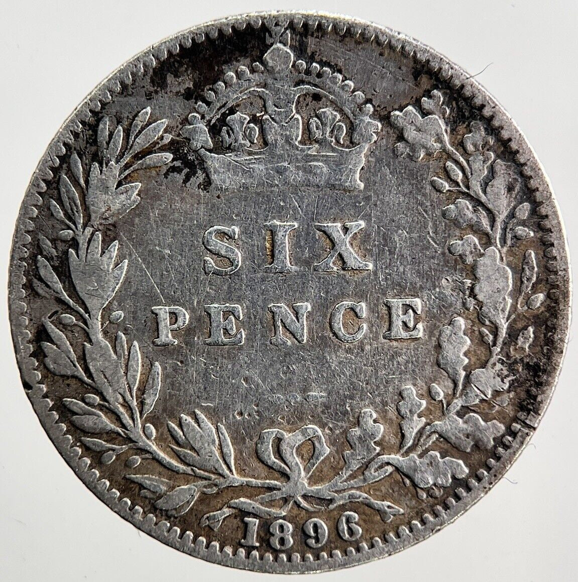 1896 Victoria Sixpence Silver Coin | Collectable Grade | a3413