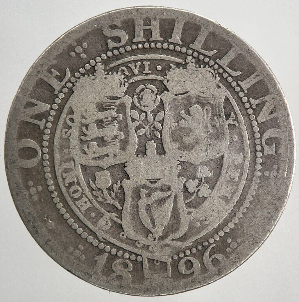 1896 Victoria Shilling Silver Coin | Collectable Grade | a6751