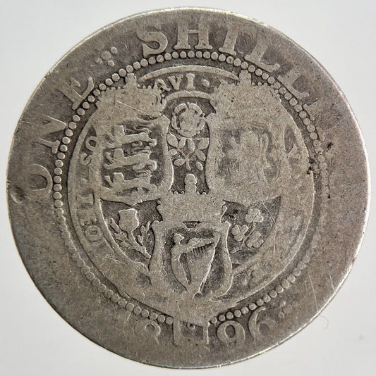 1896 Victoria Shilling Silver Coin | Fair Grade
