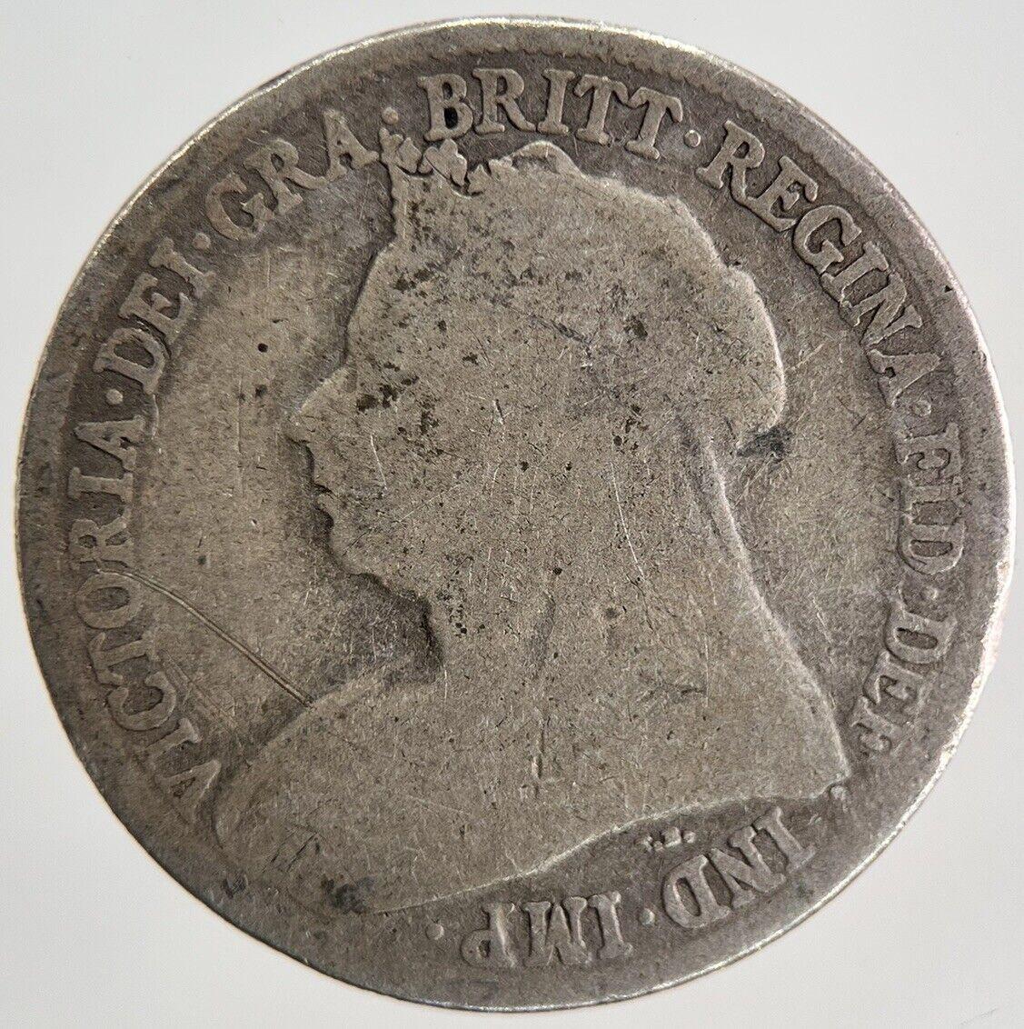 1896 Victoria Shilling Silver Coin | Fair Grade