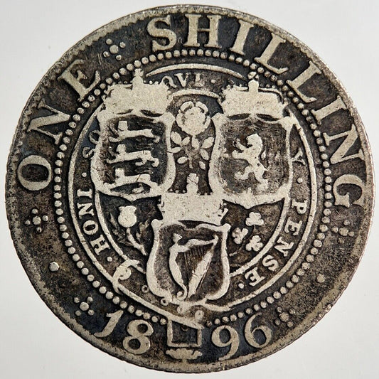 1896 Victoria Shilling Silver Coin | Collectable Grade | a8201