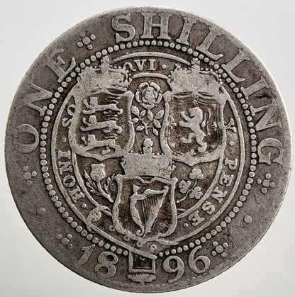 1896 Victoria Shilling Silver Coin | Collectable Grade | a2103