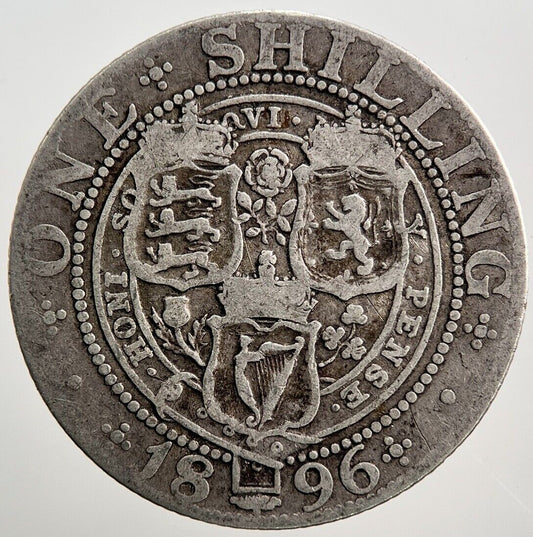 1896 Victoria Shilling Silver Coin | Collectable Grade | a2103