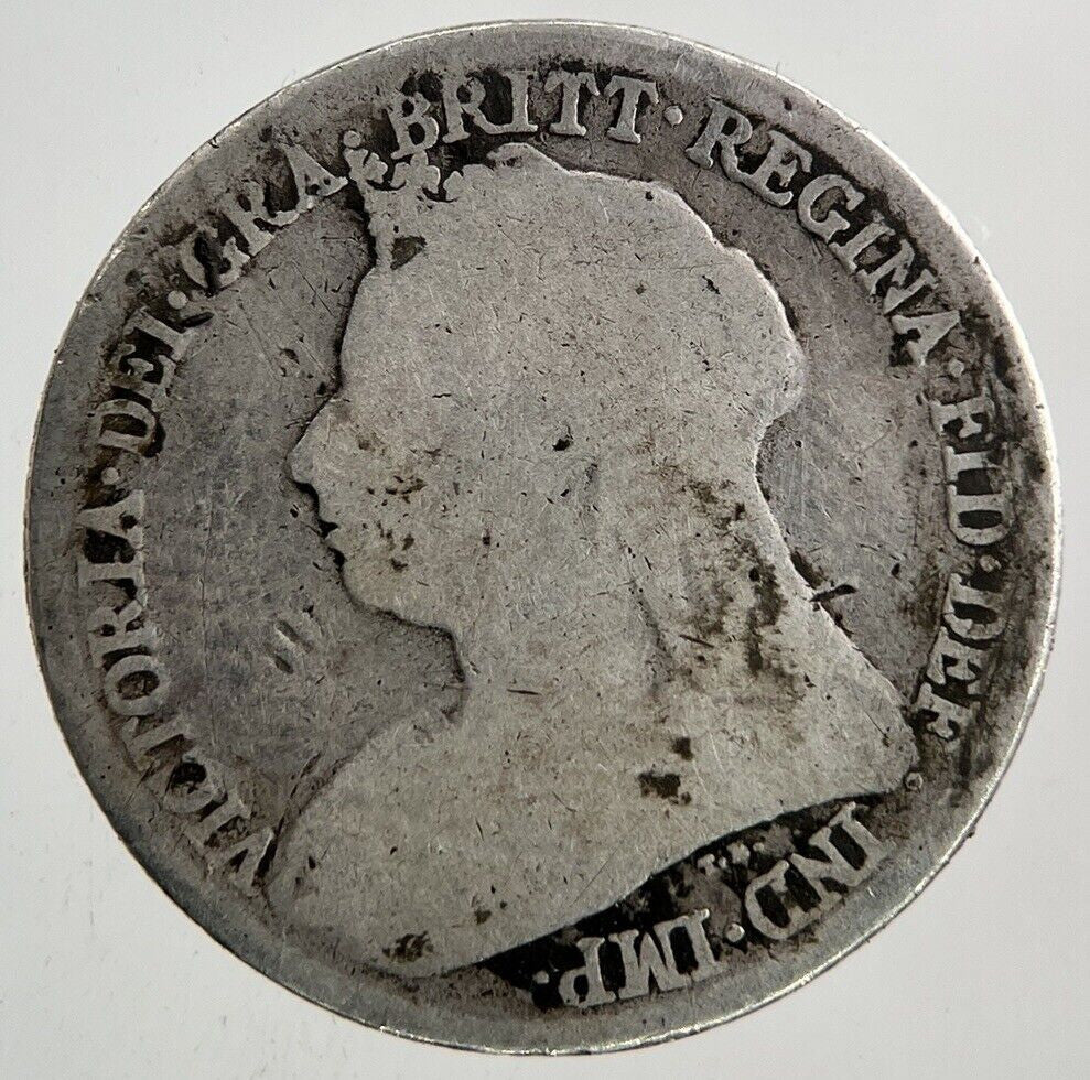 1896 Victoria Sixpence Silver Coin | Fair Grade