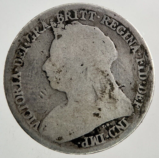 1896 Victoria Sixpence Silver Coin | Fair Grade