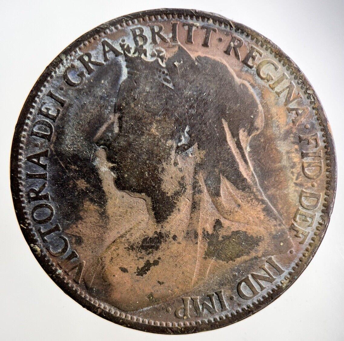 1896 Victoria One Penny Coin | Collectable Grade