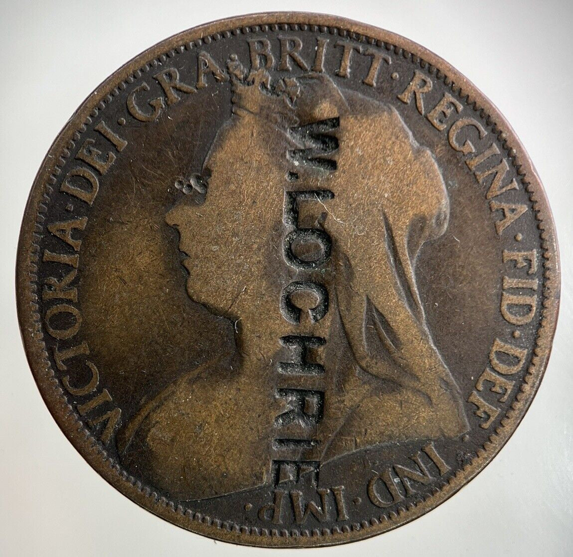 1896 Victoria Stamped One Penny Coin | Collectable Grade