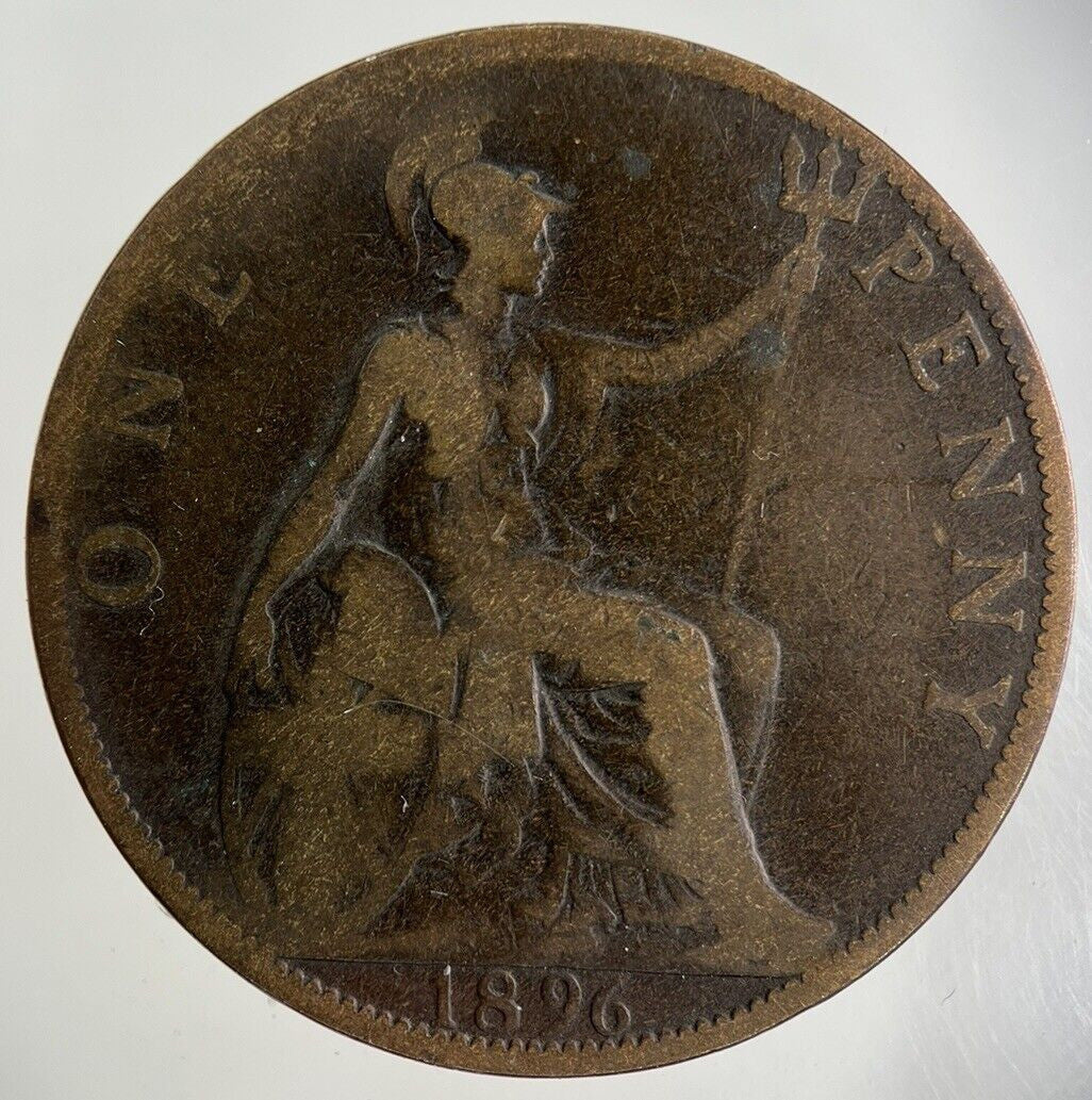 1896 Victoria One Penny Coin | Collectable Grade