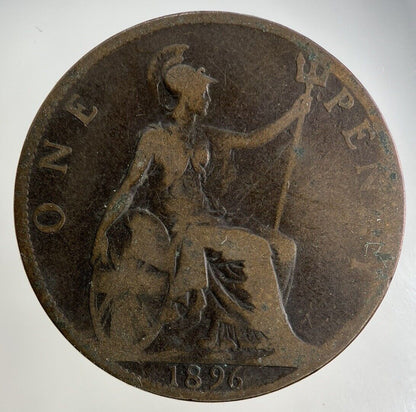 1896 Victoria One Penny Coin | Collectable Grade