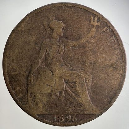 1896 Victoria One Penny Coin | Collectable Grade