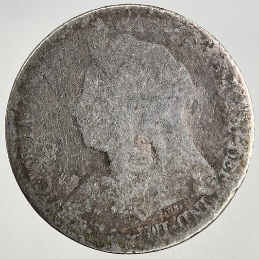 1896 Victoria Sixpence Silver Coin | Worn Grade