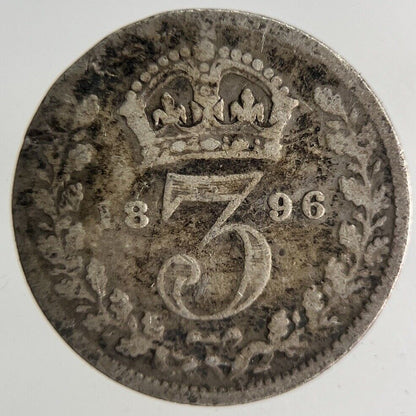 1896 Victoria Threepence Silver Coin | Collectable Grade