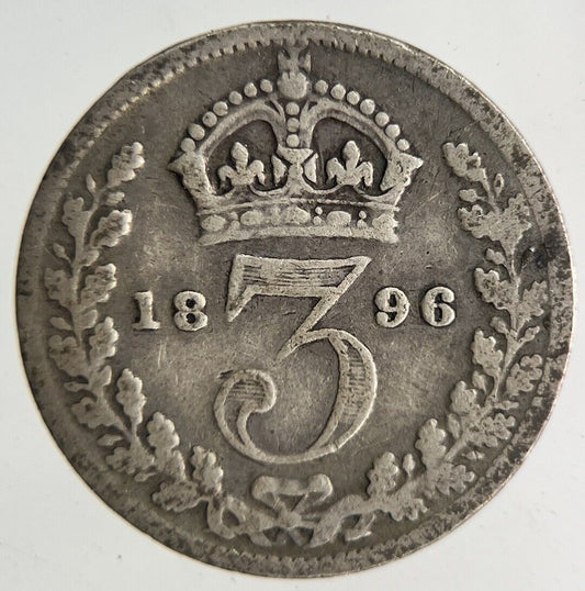 1896 Victoria Threepence Silver Coin | Collectable Grade