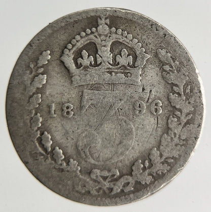 1896 Victoria Threepence Silver Coin | Collectable Grade