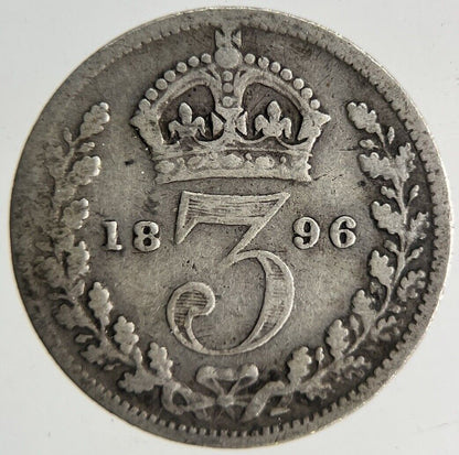 1896 Victoria Threepence Silver Coin | Fine Collectable Grade