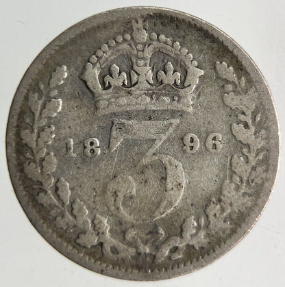 1896 Victoria Threepence Silver Coin | Collectable Grade