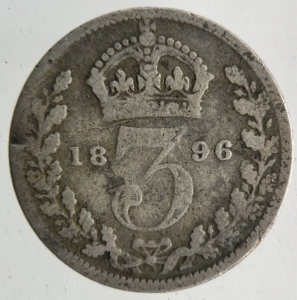 1896 Victoria Threepence Silver Coin | Collectable Grade