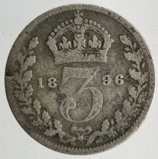 1896 Victoria Threepence Silver Coin | Collectable Grade
