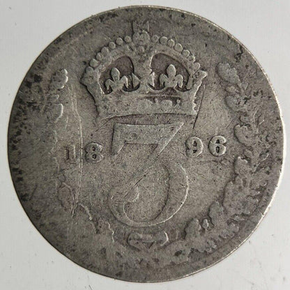 1896 Victoria Threepence Silver Coin | Collectable Grade