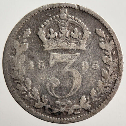 1896 Victoria Threepence Silver Coin | Collectable Grade | a3582