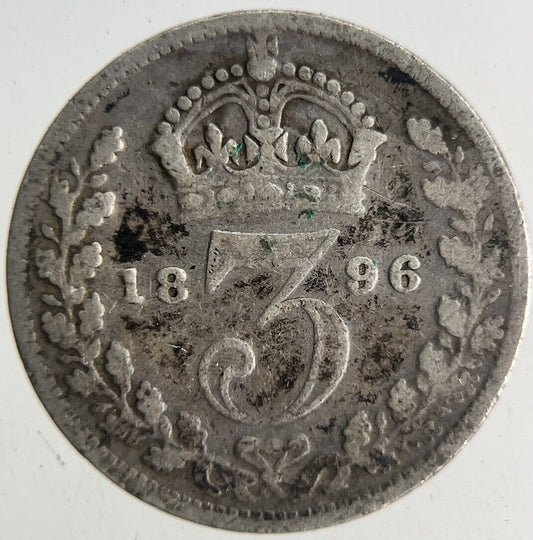 1896 Victoria Threepence Silver Coin | Fine Collectable Grade