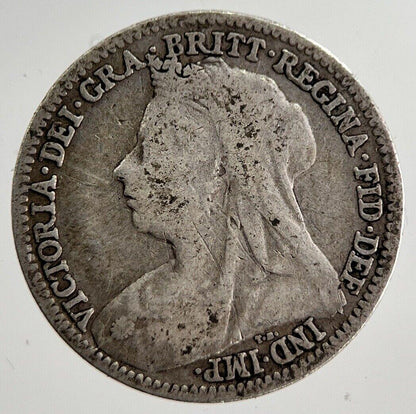 1896 Victoria Threepence Silver Coin | Fine Collectable Grade | a8547