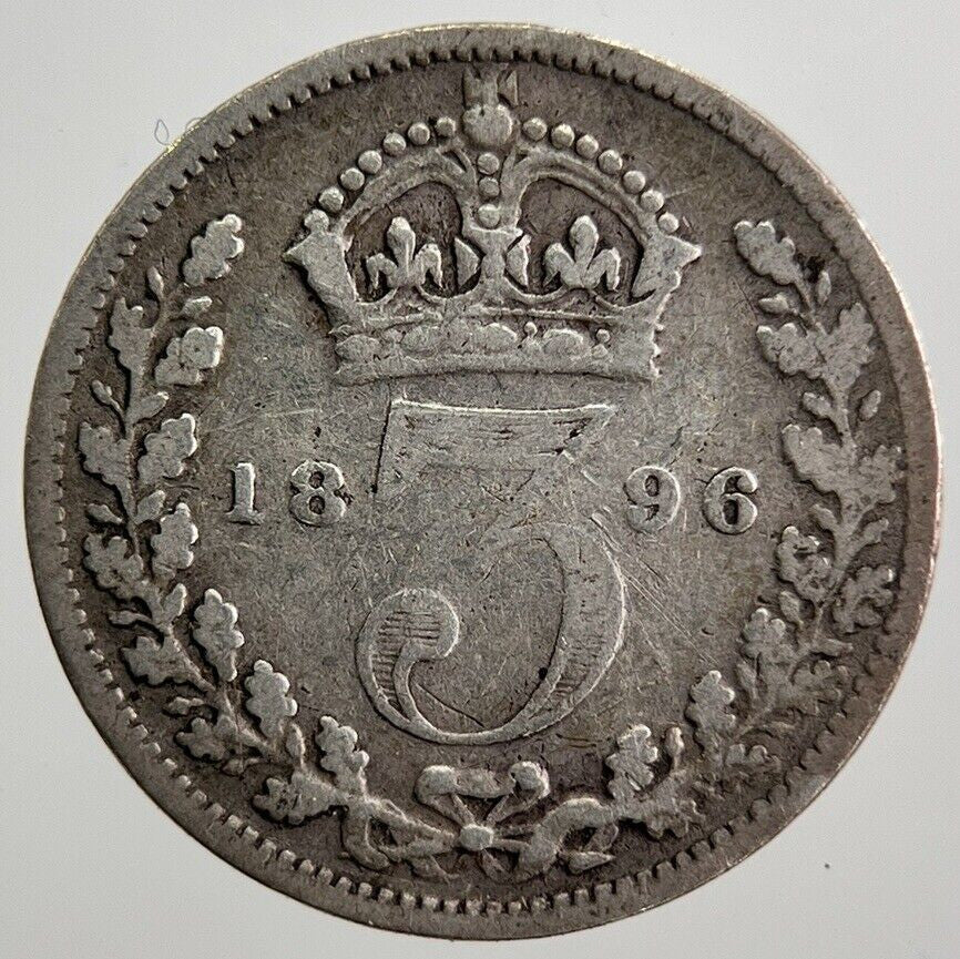 1896 Victoria Threepence Silver Coin | Collectable Grade | a7221